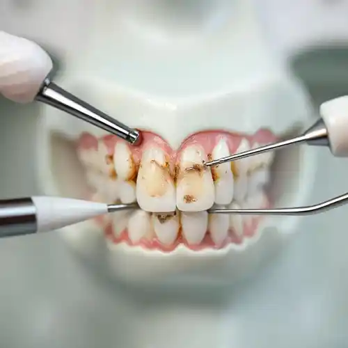 Процесс замены старой пломбы в стоматологии